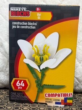 Make-It Blocks Lily Flower Construction Set - 64 pcs